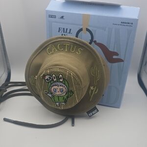 Fall In Wild Labubu Cactus Embroidered Olive Green Hat Crossbody (NIB)✨️